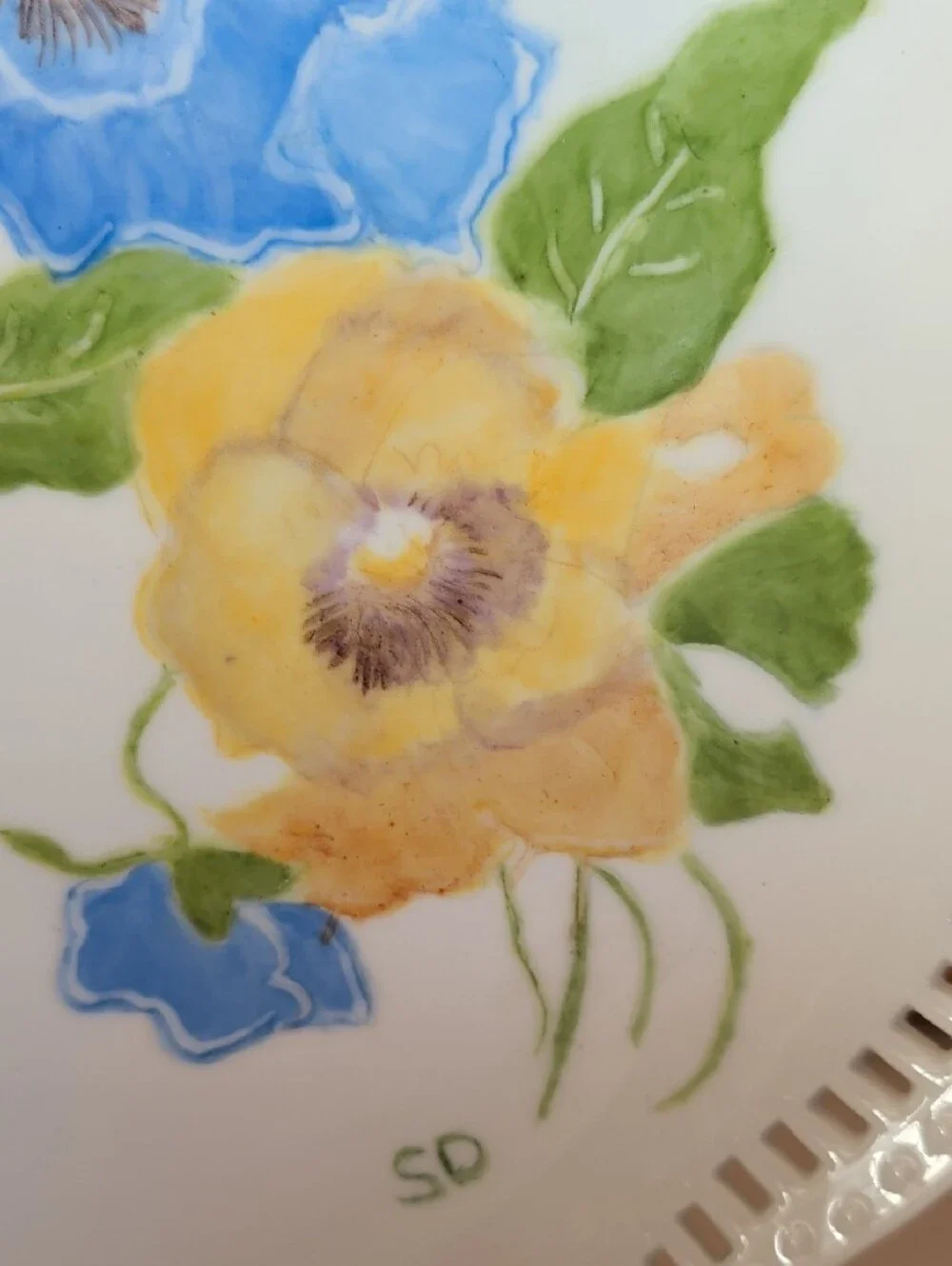 2 Signed & Hand-Painted SD & Shirley, Decorative Plates.